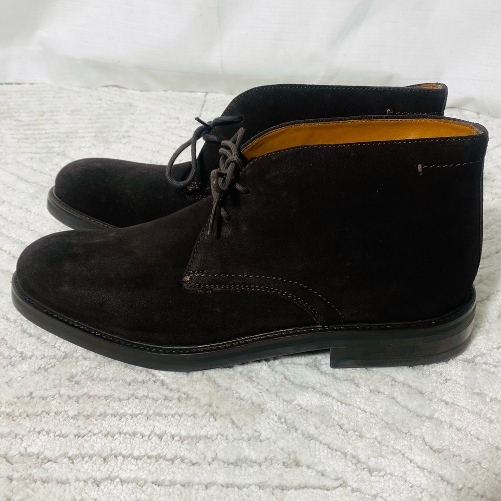 Massimo Dutti Men Suede Oxford Shoes Size 43 Brown Dress Lace Up NWOT - Picture 3 of 11